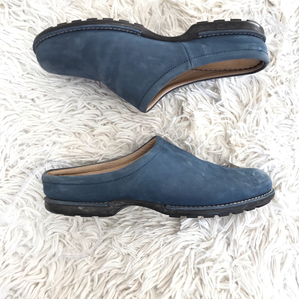 Blue Suede Lands’ End Mules Size 9 Wide - Picture 4 of 5